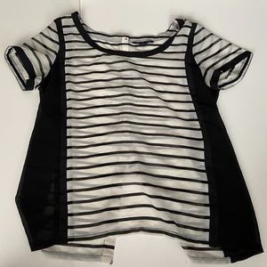 Black and White Open Back T-shirt